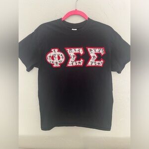 PHI SIGMA SIGMA Mickey Mouse Lettered Sorority T-shirt
